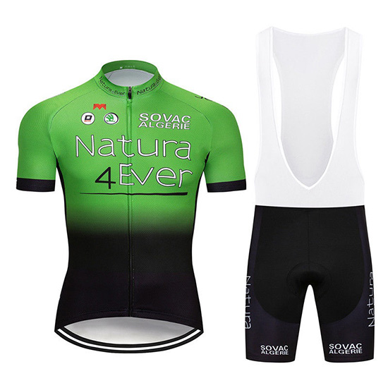 2019 Maillot Natura 4 Ever Tirantes Mangas Cortas Verde Negro